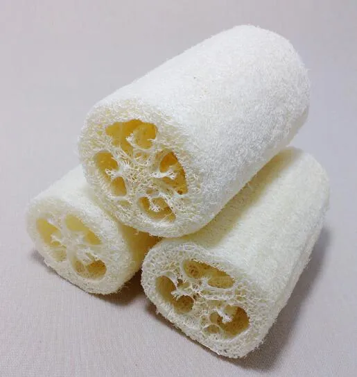 Natural bucha banho corpo chuveiro esponja purificador esponja esfoliante corpo escova de limpeza almofada luffa cut264g
