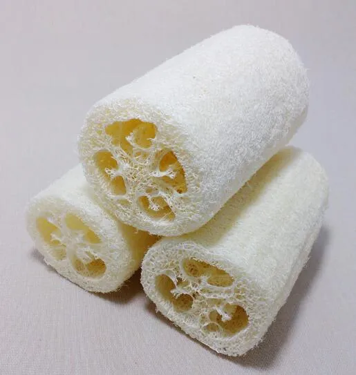 Natural Loofah Bath Body Shower Sponge Scrubber Sponge Exfoliating Body Cleaning Brush Pad Luffa Cut264G