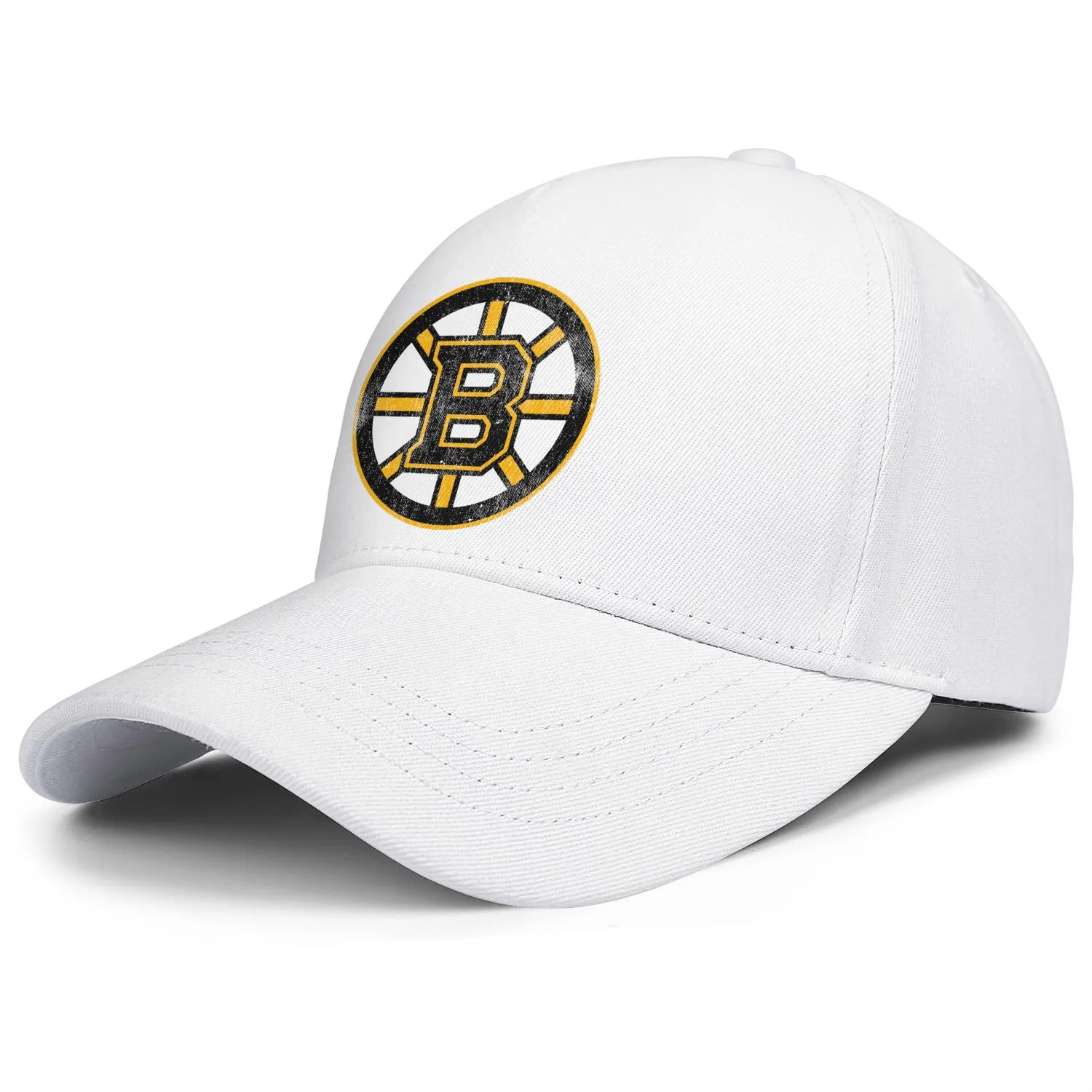 Ice Hockey mens and women adjustable trucker cap design sports personalized original baseballhats Boston LOGO YELLOW Cup5268281