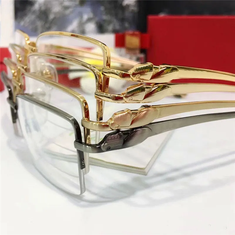 occhiali da vista dal design della montatura completamente nuovi 5634296 occhiali da vista retrò in metallo con montatura trasparente e lenti trasparenti animali vintage classici eye288Z