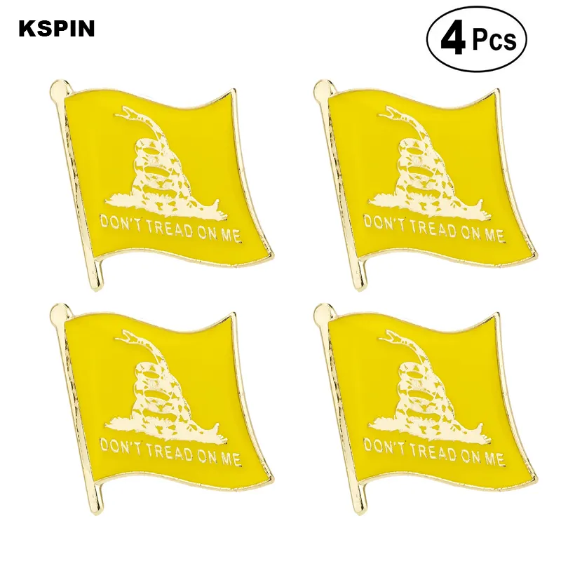 Spille gialle della polizia degli Stati Uniti Spilla da bavero Distintivo bandiera Spilla Spille Distintivi 4 pezzi