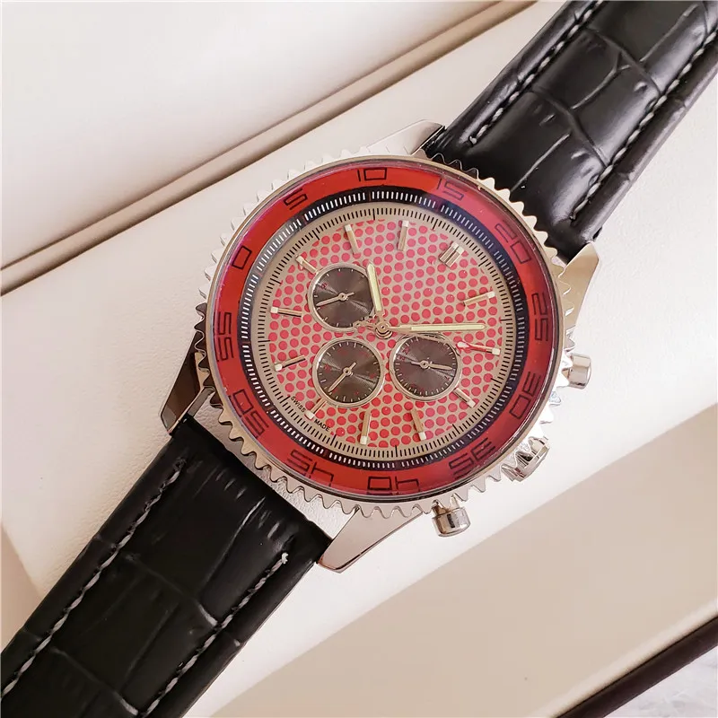 Luxe herenhorloges Mechanisch automatisch uurwerk Hoge kwaliteit Alle wijzerplaat werkt Designer horloge Lederen band Cadeau voor mannen Watch291t