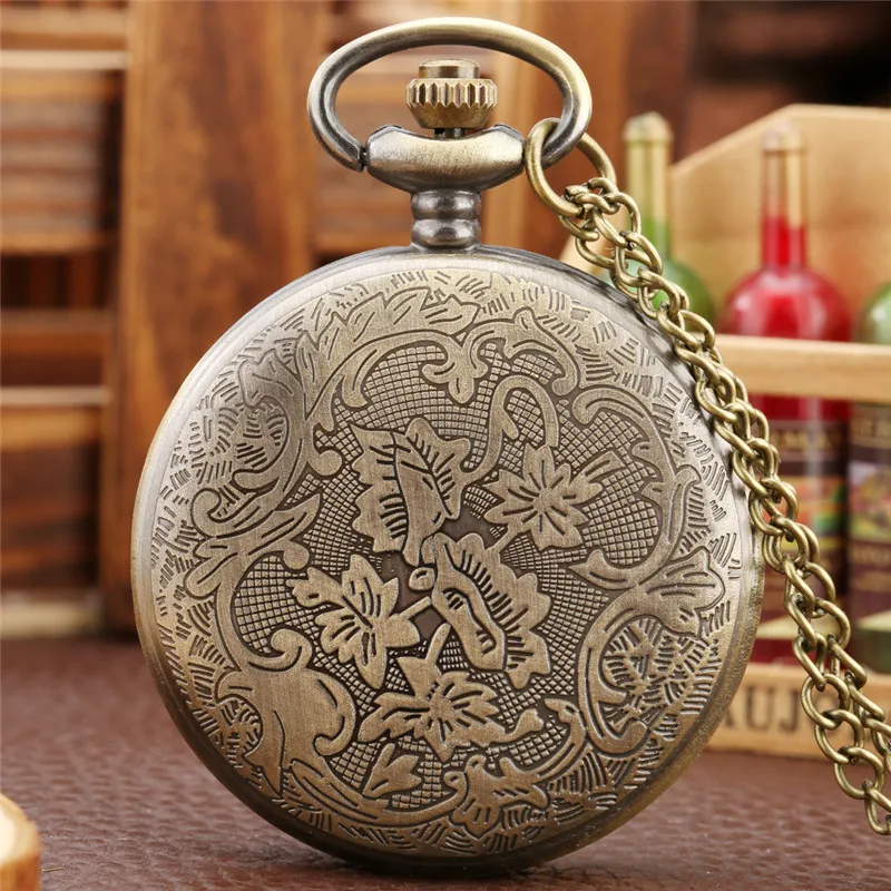 Steampunk antigo cowboy design masculino menino quartzo relógio de bolso analógico display relógio colar corrente relógios presentes colecionáveis328y