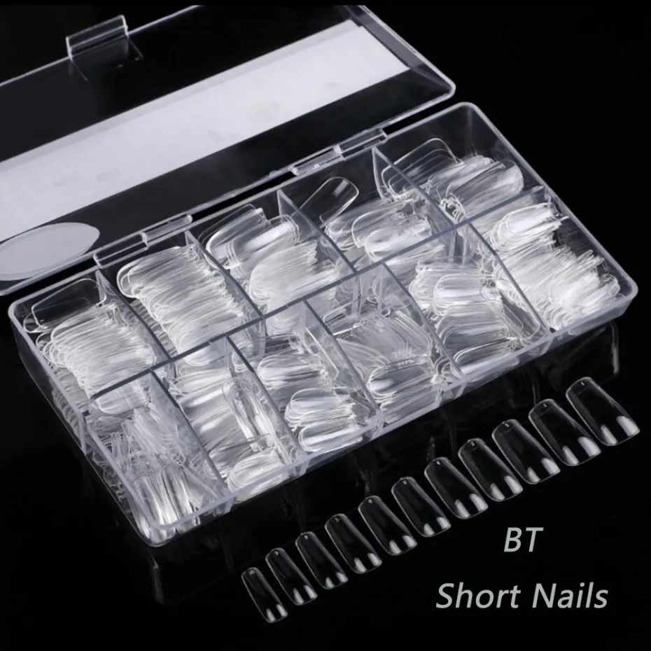 500 pezzi False Ulgoni Clear Natural Artificial Fuce Tip Nails Art Pratica Design UV Gel Manicure Strumenti CH16252089953