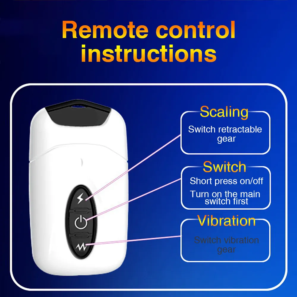 Butt Automatic Telescopic Vibrator For Men Wireless Remote Control Male Prostate Massager Dual Motor Anal Plug Sex Toy Y200421