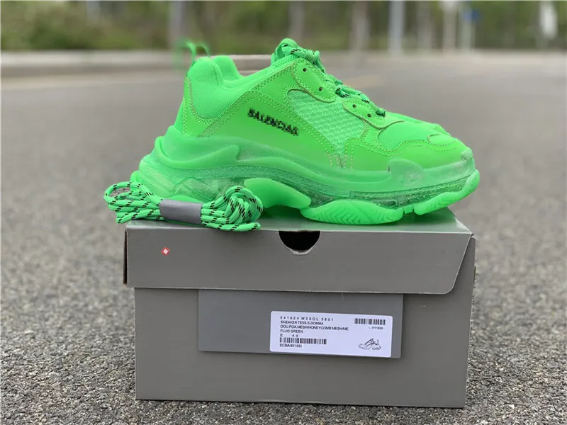 green balenciaga triple s