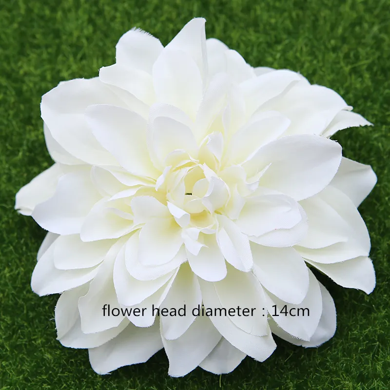 couleur blanche tête de fleur artificielle mariage rose pivoine hortensia bouquet de mariée décoration de mariage bricolage fête à la maison faux Flowe286w