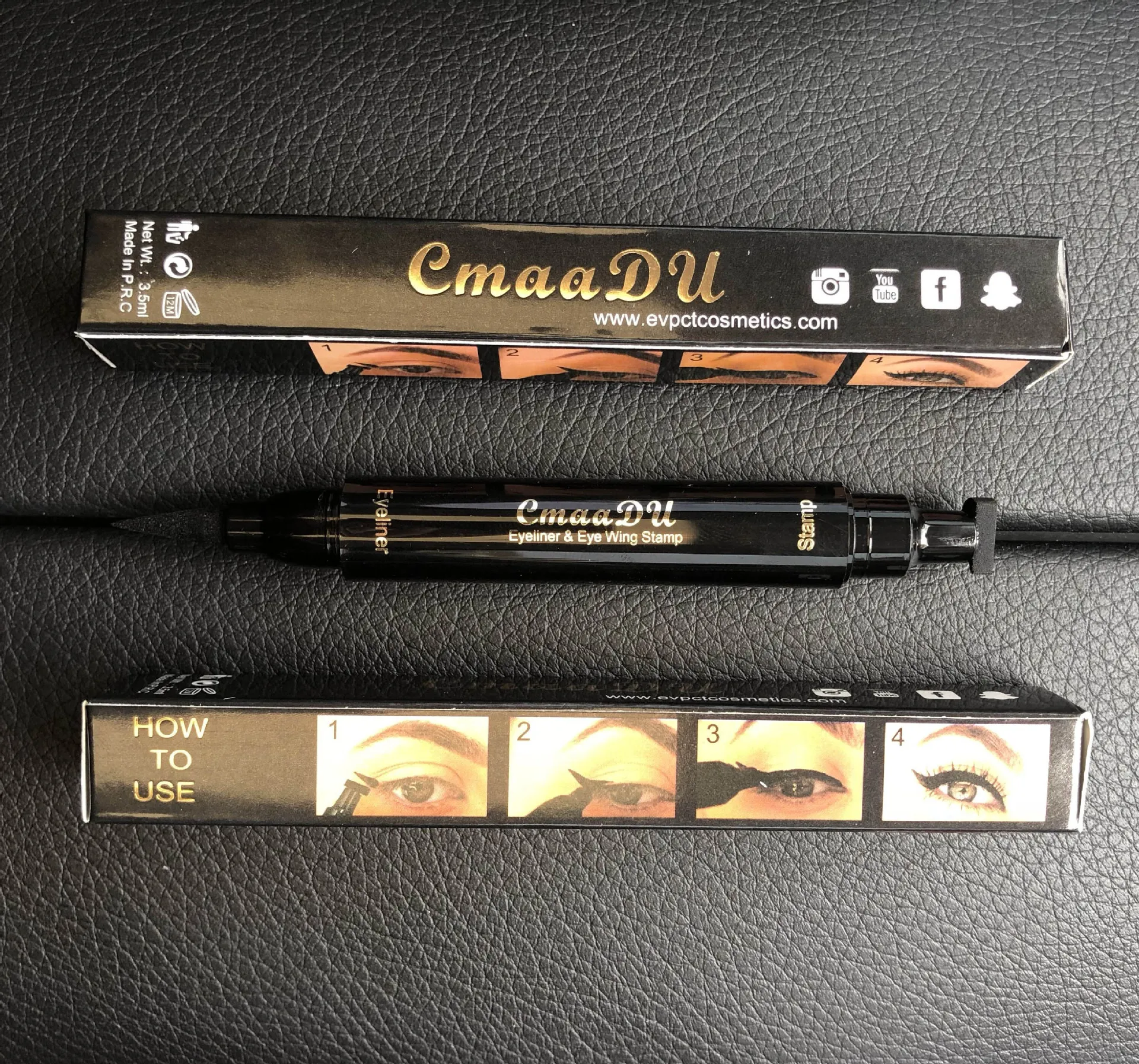 CMAADU Kanat Eyeliner damgası Siyah Su Geçirmez Hafif Proof Yenilenmiş Sıvı Göz Astar Kalemi Uzun Kalıcı Gözler Makyajı8211909