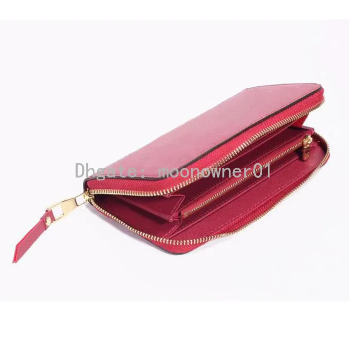Billetera de diseñador de cuero original de alta calidad para mujeres cuero de cuero largo bolso bolso bolsillo de bolsillo de bolsillo de bolsillo de bolsillo de bolsillo diseñador292a