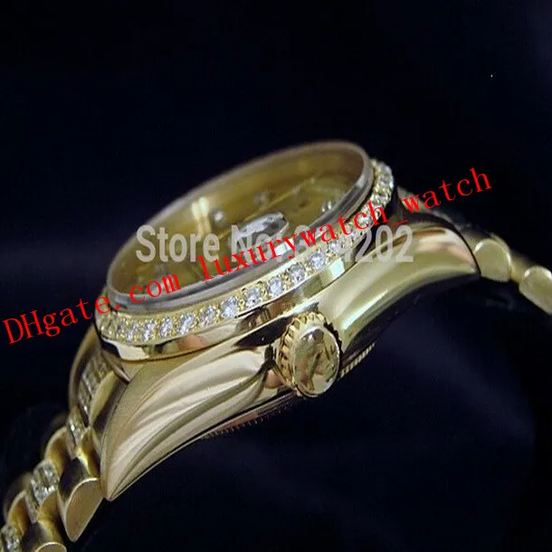 Montres de luxe Men de qualité Men 18k Gold Dsteel Diamond Bracelet 36m Automatique mécanique Woman Diamond Diamond Dialwatch FASH286R
