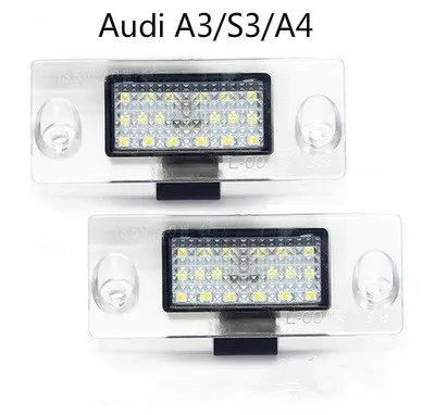 Lampes de plaque d'immatriculation de voiture pour A3/S3 ,A4, prix d'usine, lumière de plaque d'immatriculation Led 13.5V 6000K OEM #:8D99430211306131