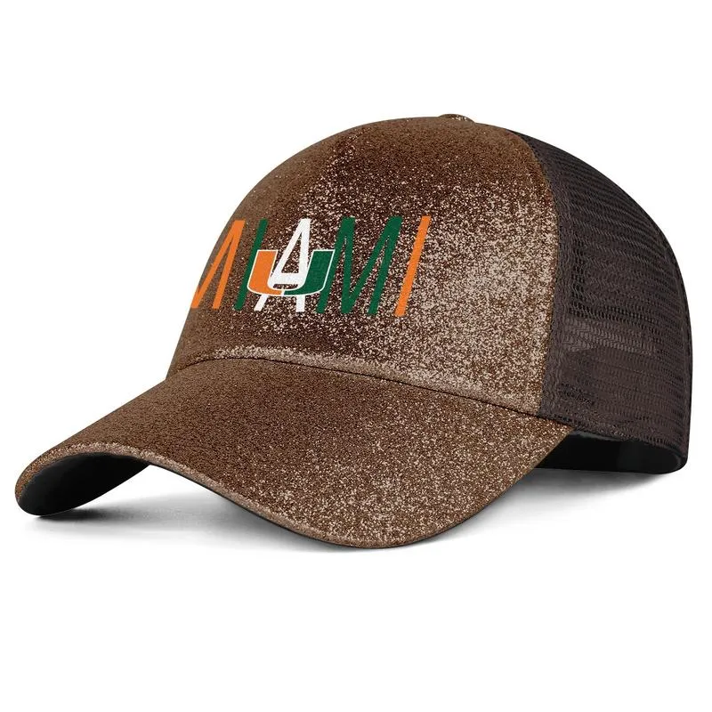 Logo rotondo dei Miami Hurricanes uomo e donna Cappello pony berretto cool squadra vuota cappelli da baseball calcio vecchio Stampa logo USA flag Foot4080982