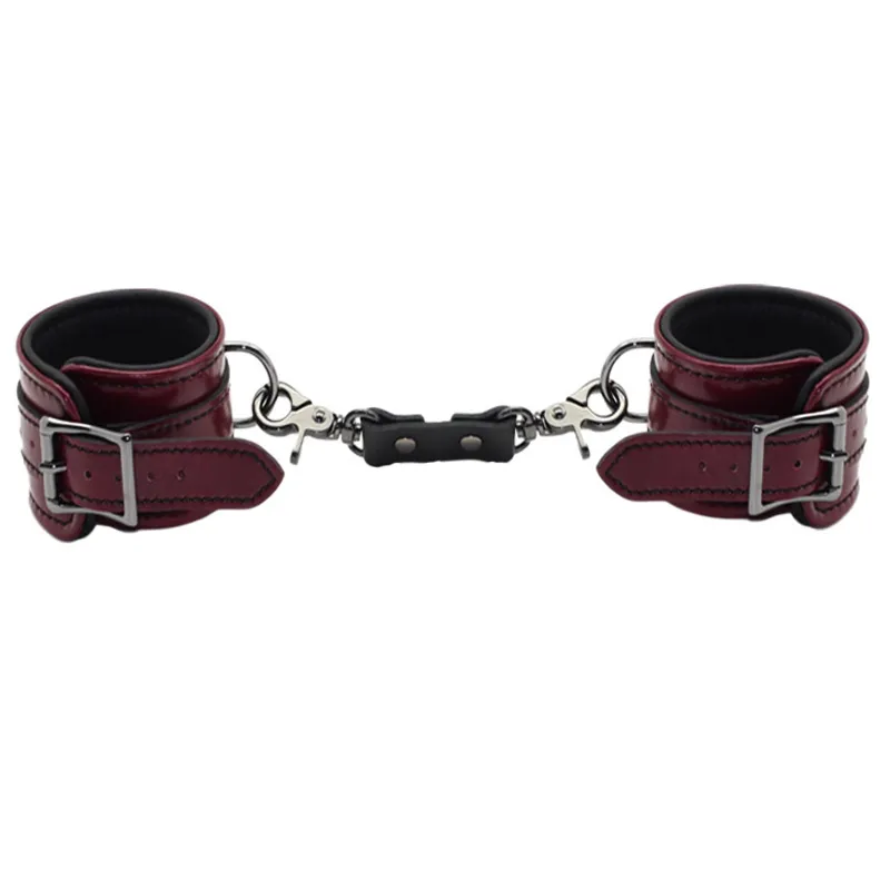 Adjustable Sexy Genuine leather Handcuffs Bondage BDSM Black Ankle Cuff Restraints Exotic Accessories adult sex games products8292993