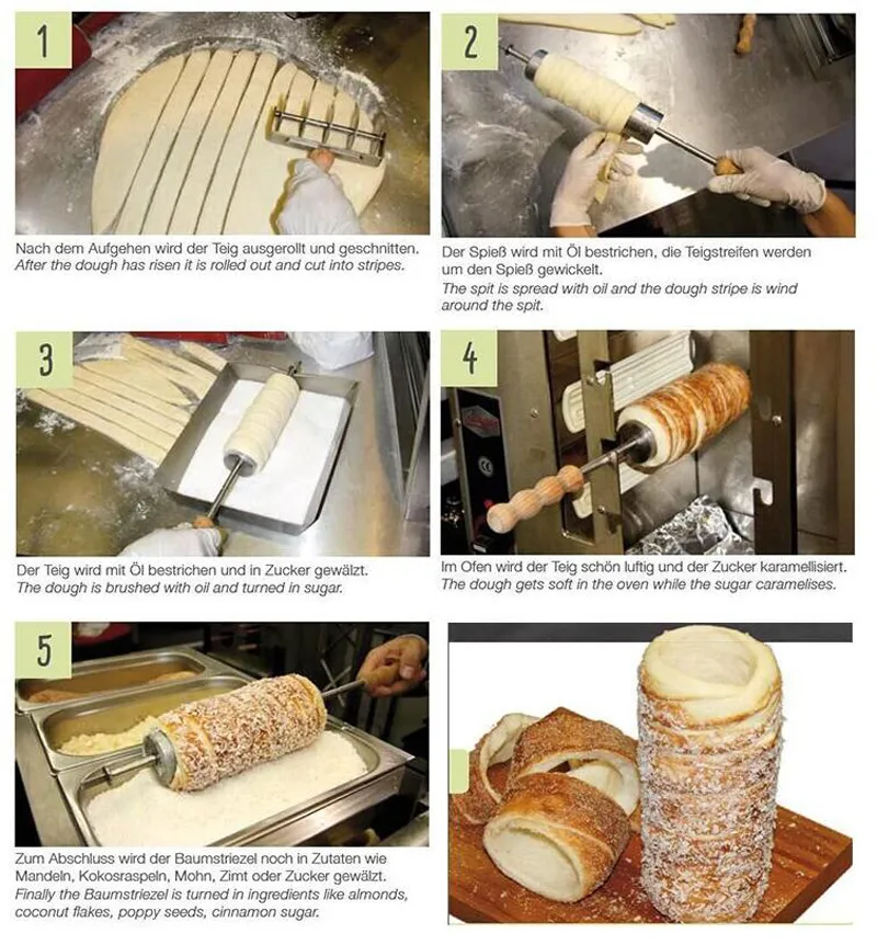Węgierski ciasto kominowe piekarnik Grill Maszyna Kurtos Kalacs Kurtoskacs Roll Maker269s