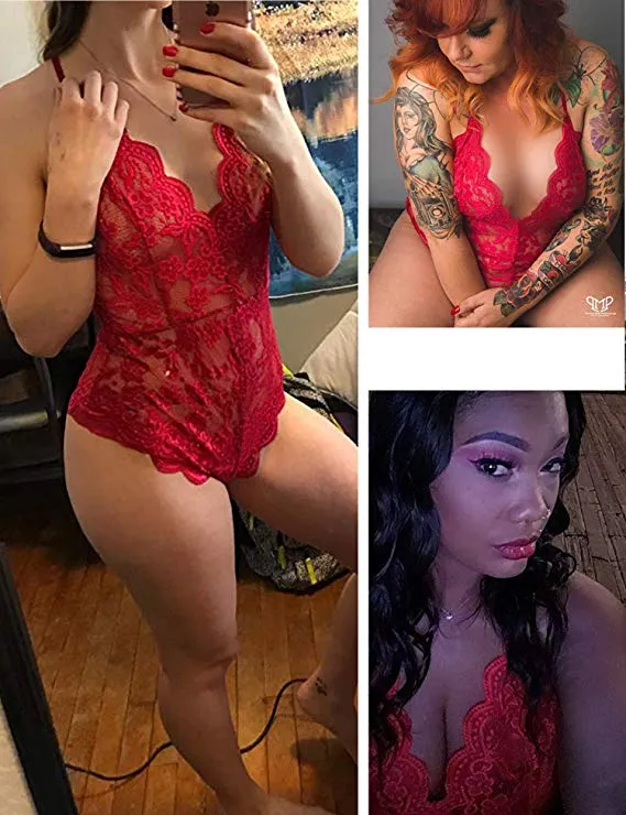 2019 Hotsale Sexy Vrouwen Kant Teddy Lingerie One Piece Babydoll Mini Bodysuit