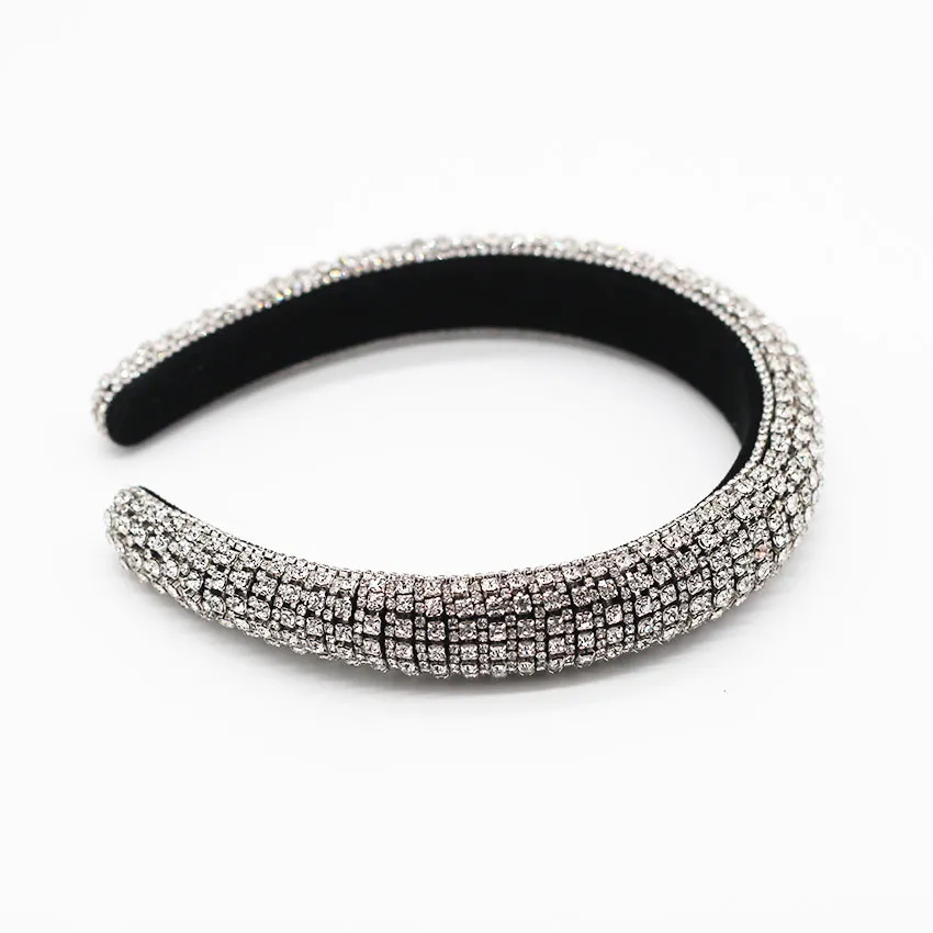 Barokke volle kristal strass headbanden Haarbanden voor vrouwen dame luxe glanzende gevulde diamant hoofdband haar hoepel feestje sieraden AC2943869