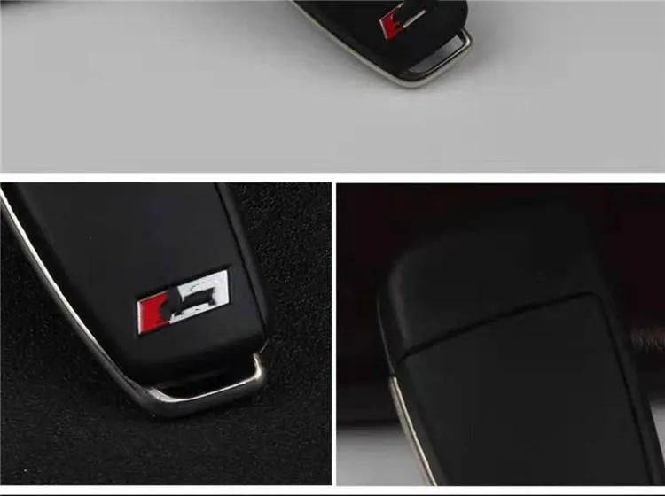 S3 RS-Logo-Schlüsselgehäuse-Rückseite für BUDI A3 S3 Q3 A6 L TT Q7 R8 Drei-Tasten-Autoschlüssel, modifiziertes Schlüsselgehäuse Sleeve208d