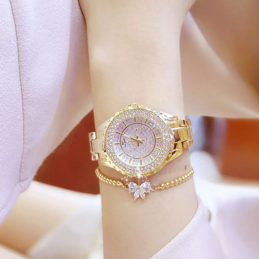 2018 nouveau haut tendance marque de luxe montre femmes or diamant argent dames montre-bracelet femmes montre à quartz or femmes montres Y190624271w