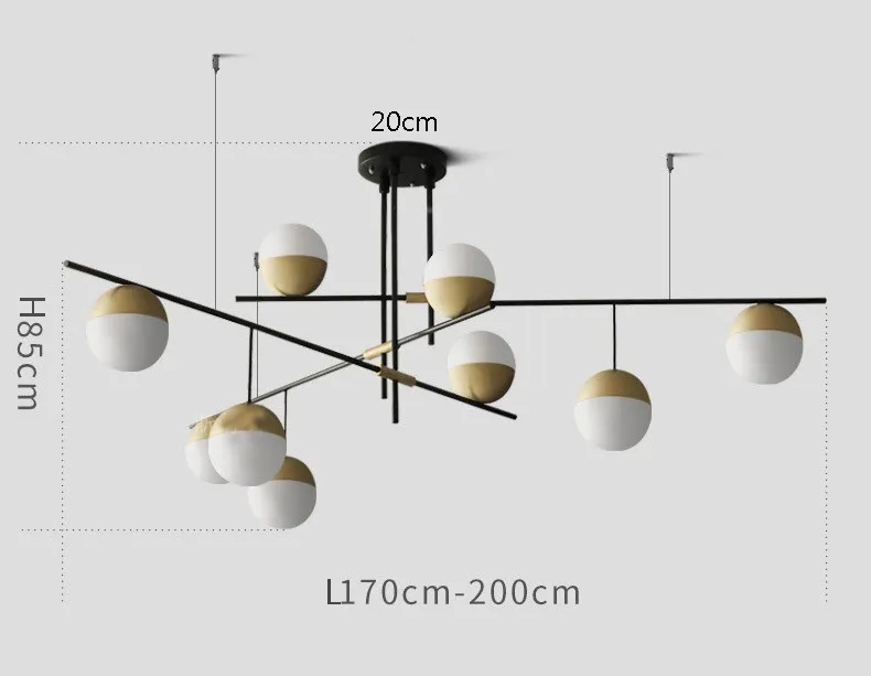 Moderne led-Licht Wohnzimmer Kronleuchter Persönlichkeit Esszimmer Küche Licht Kreative Studie Modell Zimmer Glas Kronleuchter Lighting2098