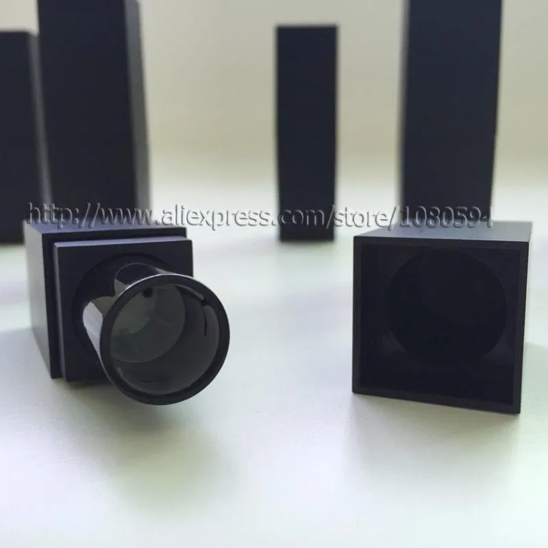 50 pçs / lote 12 1mm tubo de batom quadrado em cor preta fosca vazia embalagem de batom diy tubo labial2867