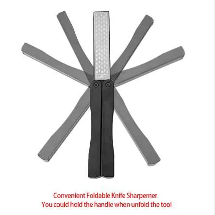 Podwójny złożony profesjonalny nóż ostrożacza szetka Kieszonkowa Kamień Kamień Afilador Cuchillo Outdoor Tools289g