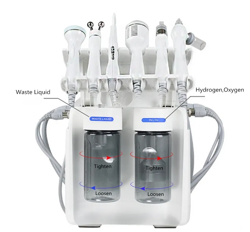 Multifunctional 6 in 1 H2 O2 Hydra Facial Machine Dermabrasion Hydro Microdermabrasion Peeling Vacuum Skin Cleaning Water Aqua Oxygen Spray