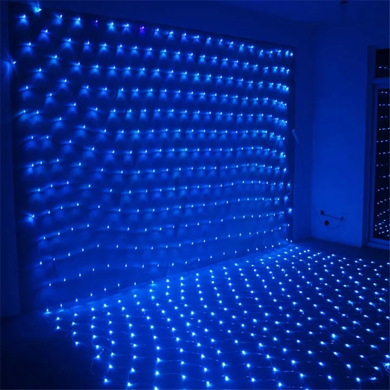 LED Net Mesh String Light 10x8m 6x4m 3x3m 3x2m 1 5x1 5m 8 أوضاع 110 فولت 220 فولت الأنوار الجنية الزخرفية