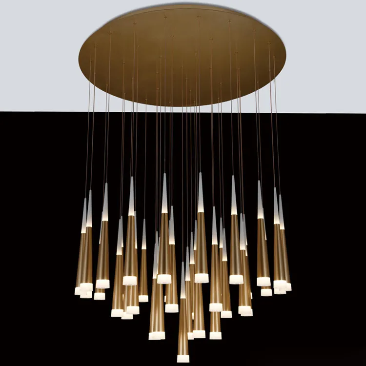 Modern Staircase Chandelier 85-265V Available Meteor Shower Chandelier Lobby For Living Dinning Pendant Chandelier Lamp197d