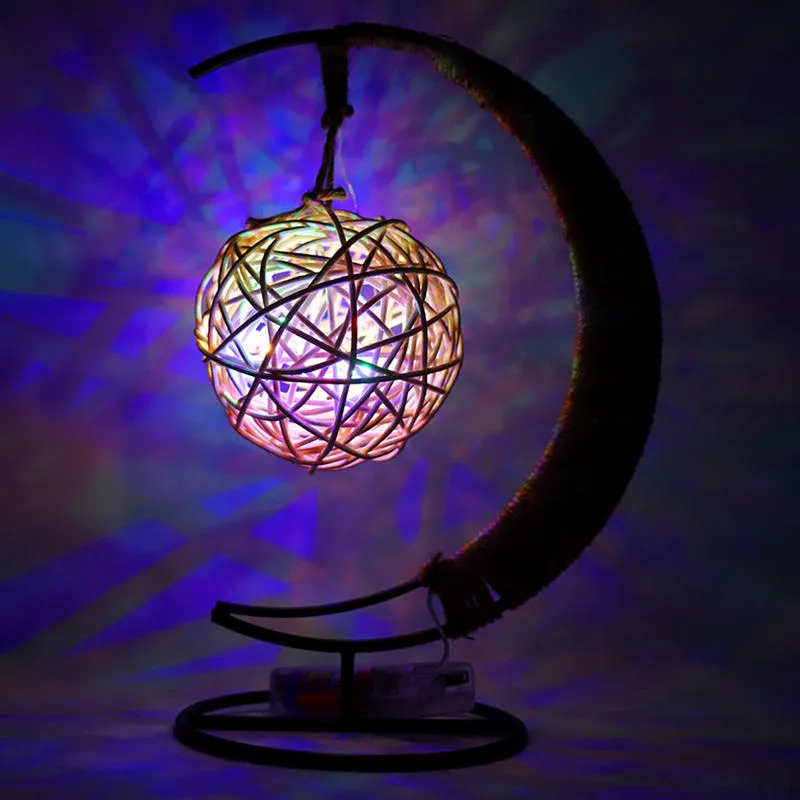 Creative Handmade Hemp Rope Rattan Ball Lamp Decor Light Hom Lving2432