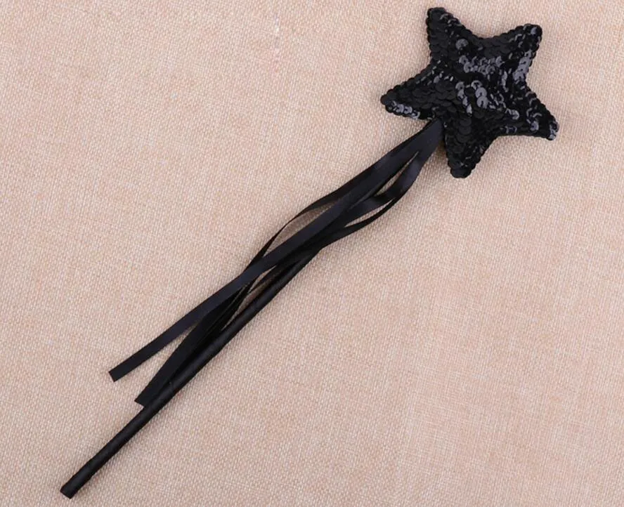 Halloween Childrens Day Pailletten Toverstaf Pentagram Party Maskerade Handboeien Angel Stick Toverstaf Ster Fee Stok Sell208g