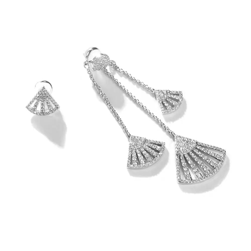 High -end luxe ster Mang Tassels oorbellen S925 Sterling Silver Anti Allergy Lady Star Stud asymmetrisch links en rechts glanzende 272E