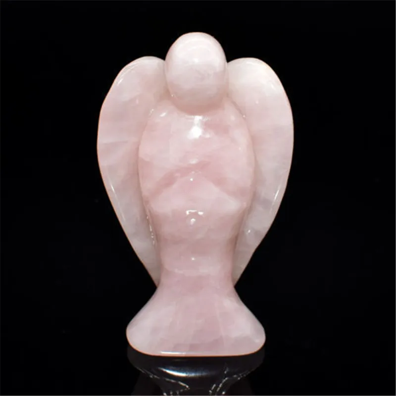 Aicsrad Angel Crystal Ornament Sandstone Artificial Stone Jade Carving Healing Gemstone Mascot Good Lucky Angel Figurine Decor C19317K