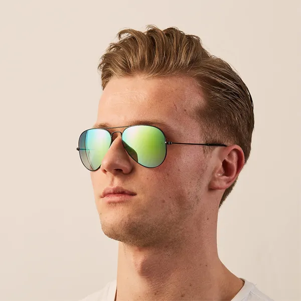 Nuevo diseño de marca Gradiente Mirror de flash Aviación Gablas de sol Moda Masculino UV400 Mirror Sol Viaje Pesca Oculos Gafas de 306P