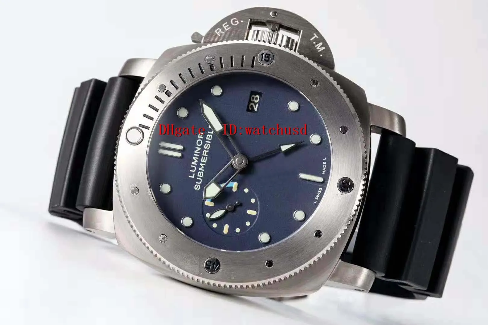 ZF Factory SUBMERSIBLE Мужские часы pam371 Наручные часы Титановые спортивные часы Светящиеся часы Сапфировые водонепроницаемые p9001 Автоматические Me239I