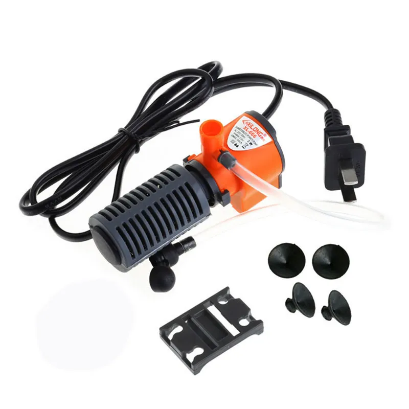 3 In 1 Silent Aquarium Internal Filter Submersible Oxygen Water Pump Sponge For Fish Tank Air Circulation Pump 3W 7