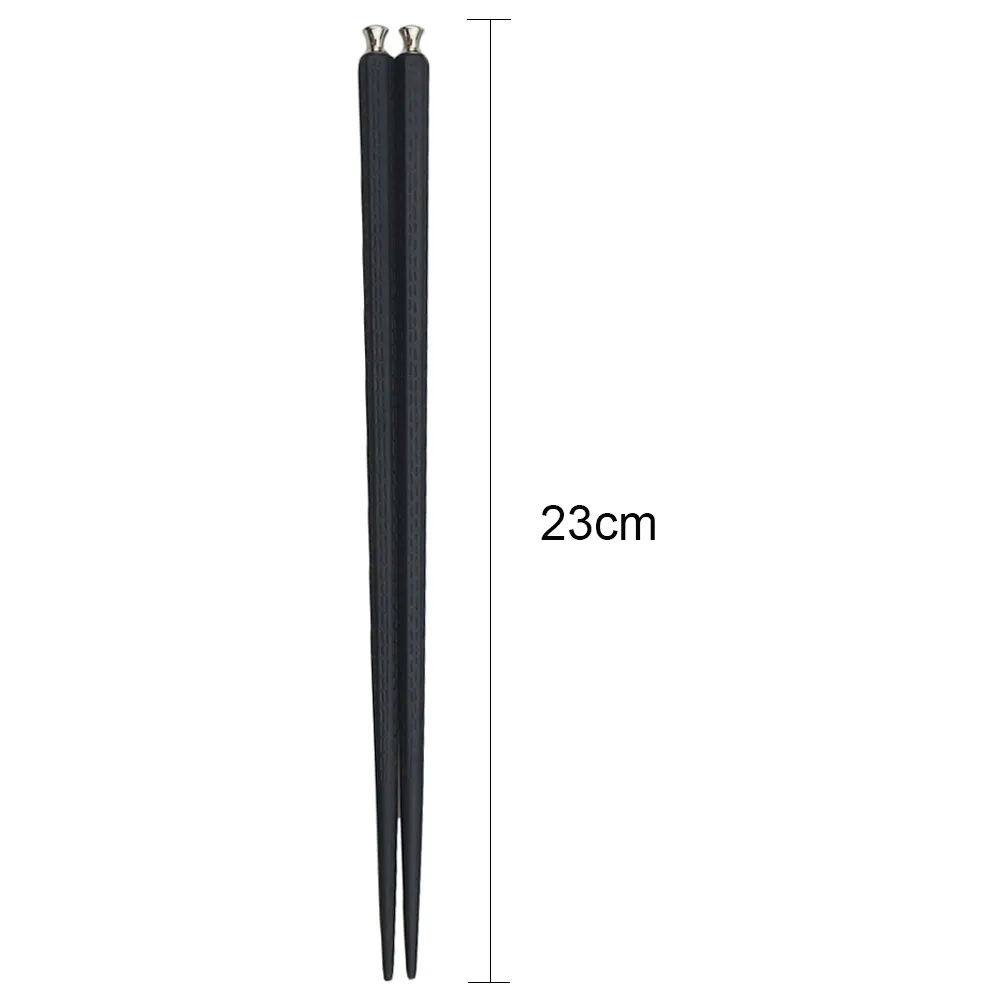 Chinese Chopsticks Non-Slip Head Eloy Craft Type Chopsticks Anti-Scaling Table Svart Chopstick Återanvändbara HOLE HOTELL Pinnar