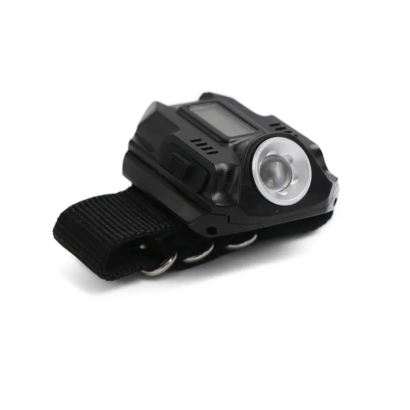 Multifonction Sport lampe de poche LED étanche montre torche lampe de poche Rechargeable lumière de travail éclairage de poignet pour le Camping en plein air Em2322402