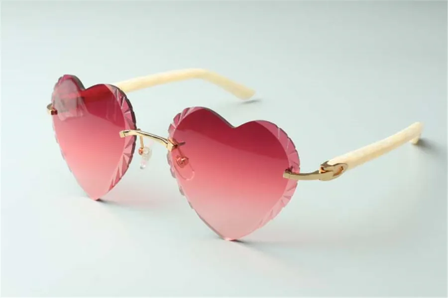 -vendita diretta di nuovi occhiali da sole con lenti da taglio a forma di cuore di alta qualità 8300687 aste con gambe azteche misura 58-18-135 mm320R
