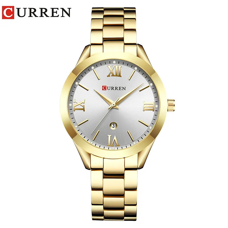 CURREN Gold Watch Women Watches Ladies 9007 Steel Women's Bracelet Watches Female Clock Relogio Feminino Montre Femme320D