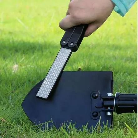 Podwójny złożony profesjonalny nóż ostrożacza szetka Kieszonkowa Kamień Kamień Afilador Cuchillo Outdoor Tools289g