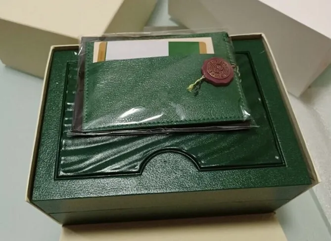 Boîte originale de montre verte, avec cartes et papiers, certificats, sacs à main, pour montres 116610 116660 116710, 2730