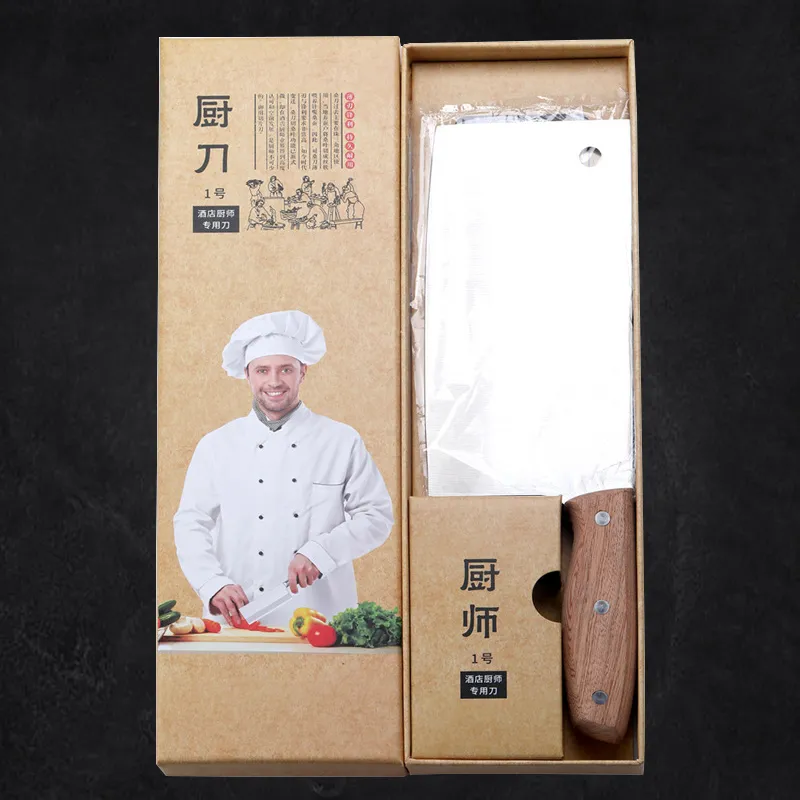 Stainless Steel Kitchen Chef LNIFE Meat Cleaver Butcher Chopper Vegetable Cutter Kitchen LNIFE with Wood Handle250Z
