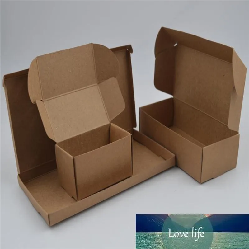 Billig Kraft Presentförpackning Kartong Pappersgåva Liten Natural Handmade Soap Craft Paper Box Kraft Carton Packing Box283G