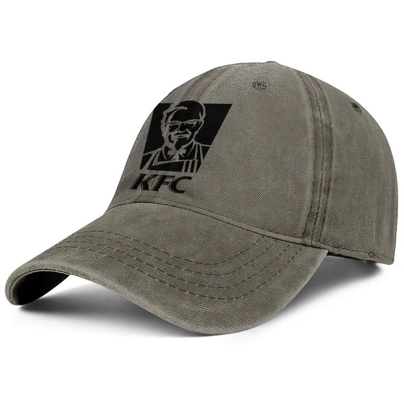 KFC Casquette de baseball en denim unisexe équipée de chapeaux tendance personnalisés logo Kfc Logo Kfc Vector Gay Pride Rainbower Gris Distressed Pi3169867