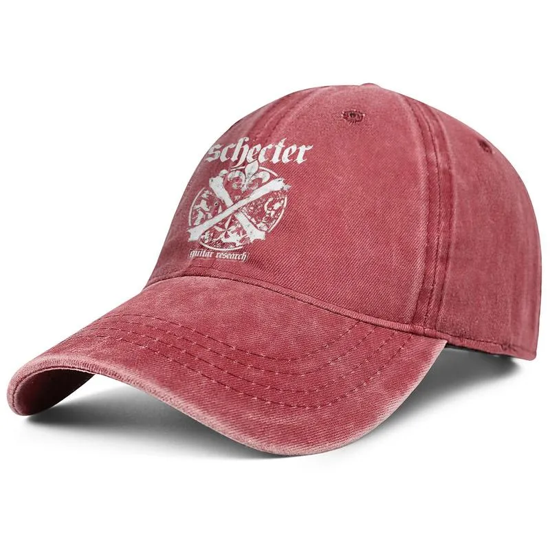Stylish Retro Schecter Guitars Logo Unisex Denim Baseball Cap Cool Team Hats Funny Pink Breast Cancer Gay Pride Rainbower Gray277Y