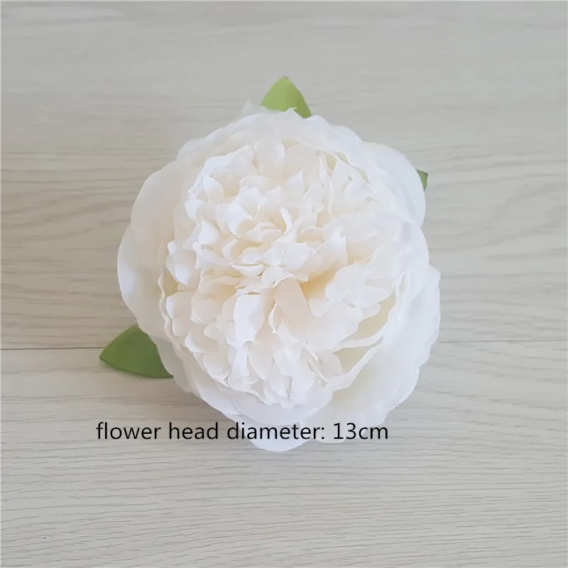 couleur blanche tête de fleur artificielle mariage rose pivoine hortensia bouquet de mariée décoration de mariage bricolage fête à la maison faux Flowe286w