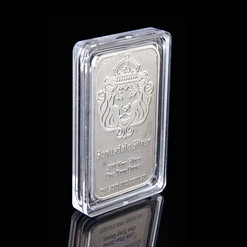 raro 999 Fine Silver One Troy Once USA Sdale Craft 1oz Silver Slated Souvenir Barsion Barras3858013