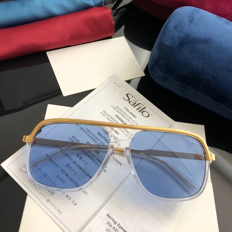 Nuova stella unisex occhiali da sole oversize Uv400 200s quadrati metallo telaio sportivo uomini donne Uv400 Fashion Euro-am Drive Goggles 265R