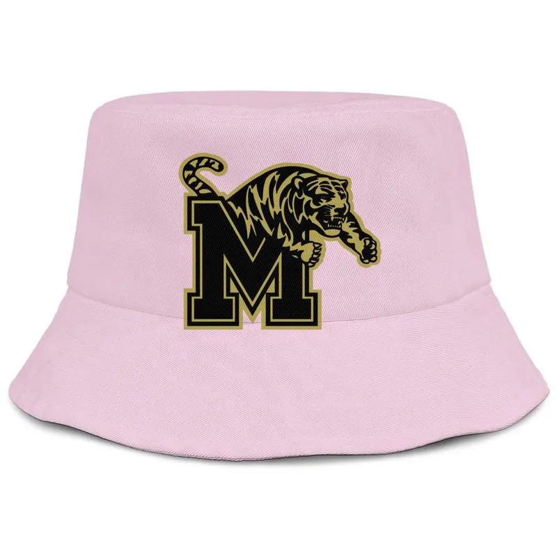 Memphis Tigers Basketball Gold logo hommes et femmes buckethat cool sports bucket baseballcap Mesh old Print rose cancer du sein USA7788674