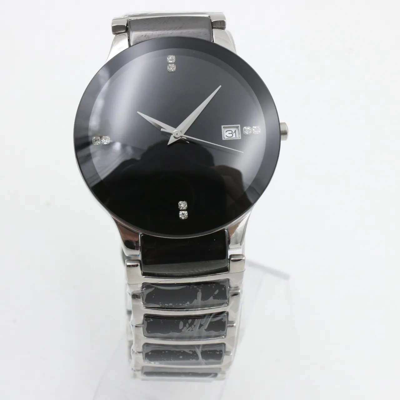 Часы для пар Rad CENTRIX, лимитированные часы, круглые R30941702, высококачественная керамика с датой, черный кварцевый механизм, роскошные модные часы232r